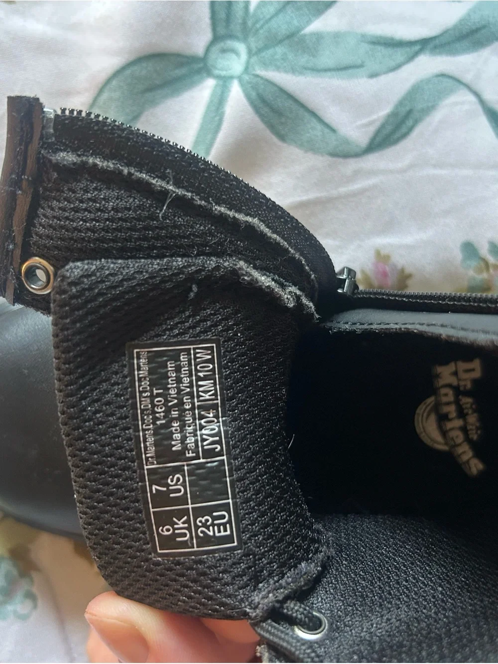 Toddler Black Doc Marten Combat Boots with Yellow Welt Stitching